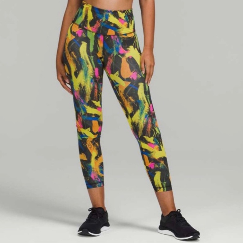 Lululemon Wunder Train High-Rise Leggings 25" Undertone Black Multicolor NWT